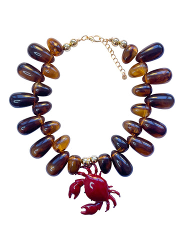 Collier Crabe Ambre
