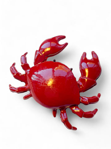 Broche Crabette Bordeaux