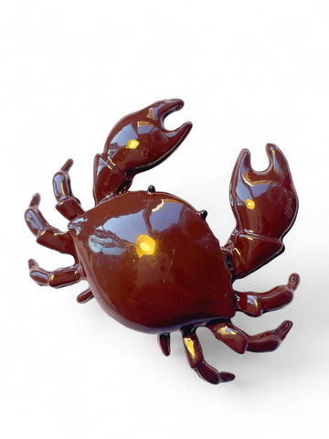 Broche Crabette Marron