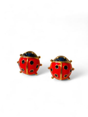 Boucles d'oreilles Coccinelle