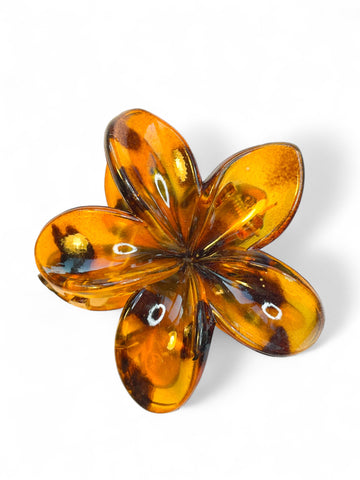 Barrette Fleur Fauve