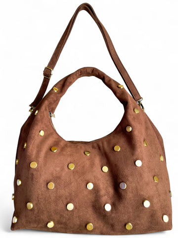 Sac bandoulière Mila (marron chocolat) (grand)