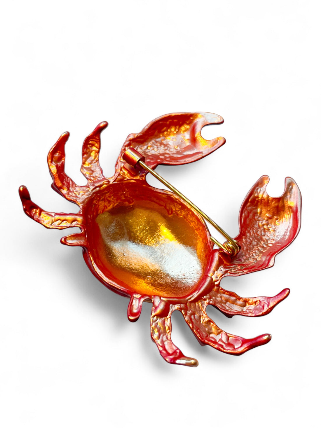 Broche Crabette Bordeaux